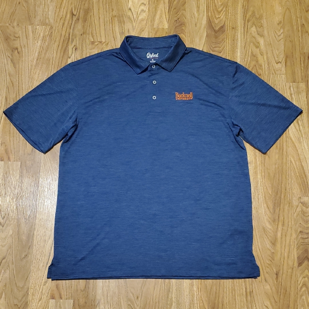 Bucknell University Oxford Men's Navy Blue Performance Polo Shirt Size XL NWOT